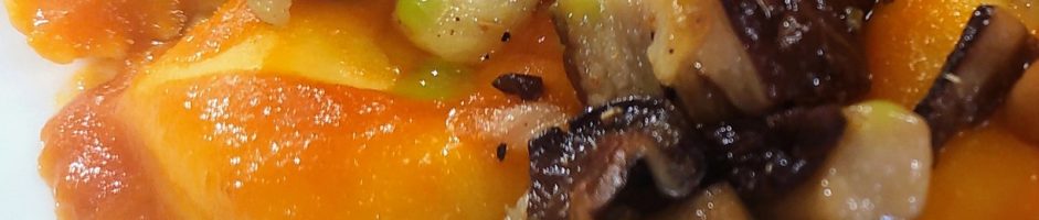 Ravioli di burrata,”Sugu fintu”,ragù di finocchi e funghi Ferula 